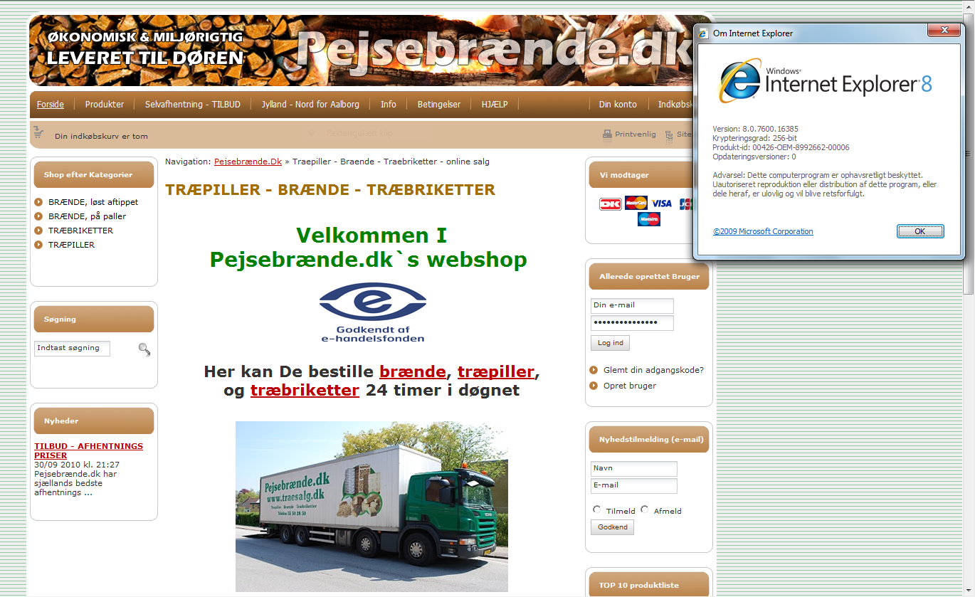 Internet explorer biobraendsel