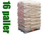 16 paller YSTAD Svenske tr&aelig;piller 8 mm, 60 x 16 kg.