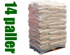 14 paller YSTAD Svenske tr&aelig;piller 8 mm, 60 x 16 kg.