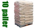 10 paller YSTAD Svenske tr&aelig;piller 8 mm, 60 x 16 kg.